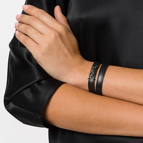 ysl bracelet leather